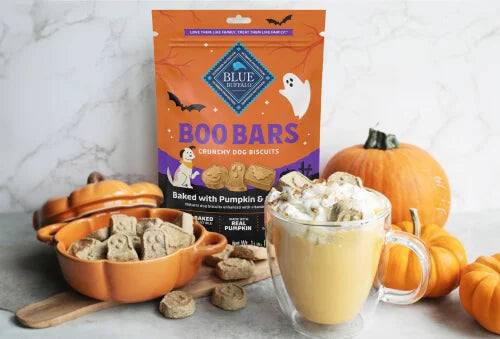 Blue Halloween Boo Bars Gâteries pour chiens à la citrouille et à la cannelle