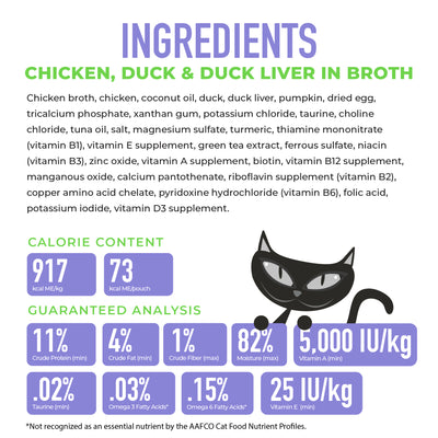 Tiki Cat Silver Mousse with Chicken, Duck & Duck Liver in Broth Wet Cat Food - Product Highlights 1 - Tiki Cat - PetMax Canada