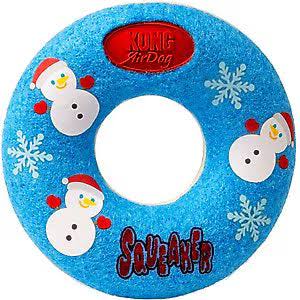 Kong Holiday Airdog Squeaker Donut For Dogs
