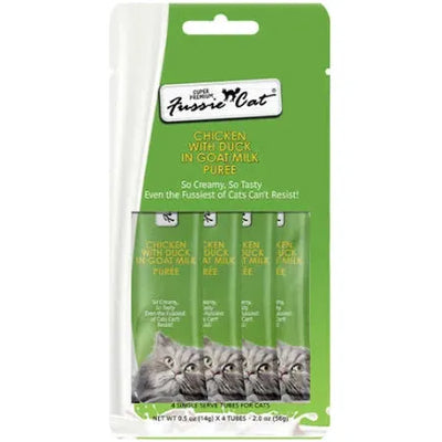 Fussie Cat Puree Tubes Chicken with Duck in Goats Milk