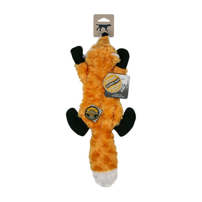 Tall Tails Plush Stuffless Fox With Interior Rope Dog Toy