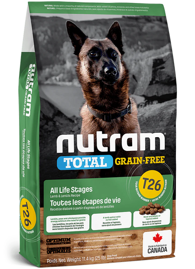 Nutram Total T26 Grain-Free All Life Stages Lamb & Lentils Recipe