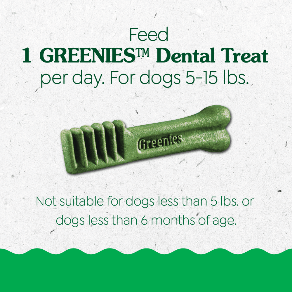 Greenies Puppy Teenie Dental Care Dog Treats - Teenie treat close-up, feed 1 per day - PetMax Canada