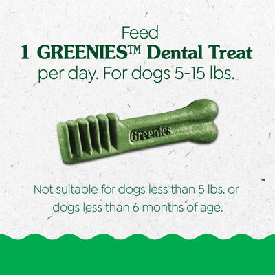 Greenies Puppy Teenie Dental Care Dog Treats - Teenie treat close-up, feed 1 per day - PetMax Canada