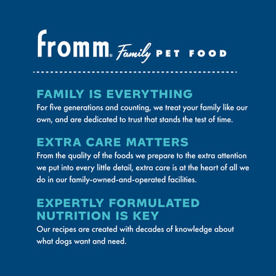 Fromm Nutritionals Digestive Support Low Fat Pâté Canned Dog Food - Fromm family-owned brand promise - PetMax Canada
