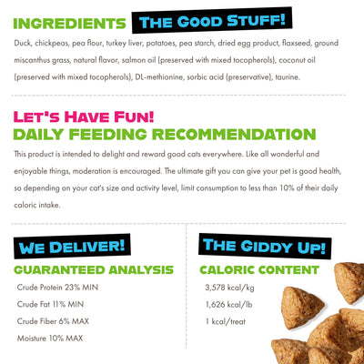 Fromm Purr-Snackitty Crunch Gamebird Blitz Cat Treats - 85g - label-panel - Fromm - PetMax Canada