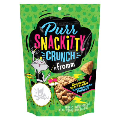 Fromm Purr-Snackitty Crunch Gamebird Blitz Cat Treats - 85g - front - Fromm - PetMax Canada