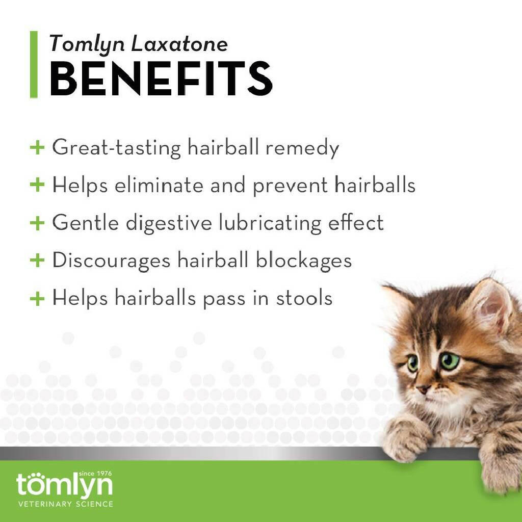Tomlyn Laxatone Catnip Flavor Back Panel - Cat Health Care - Tomlyn - PetMax Canada