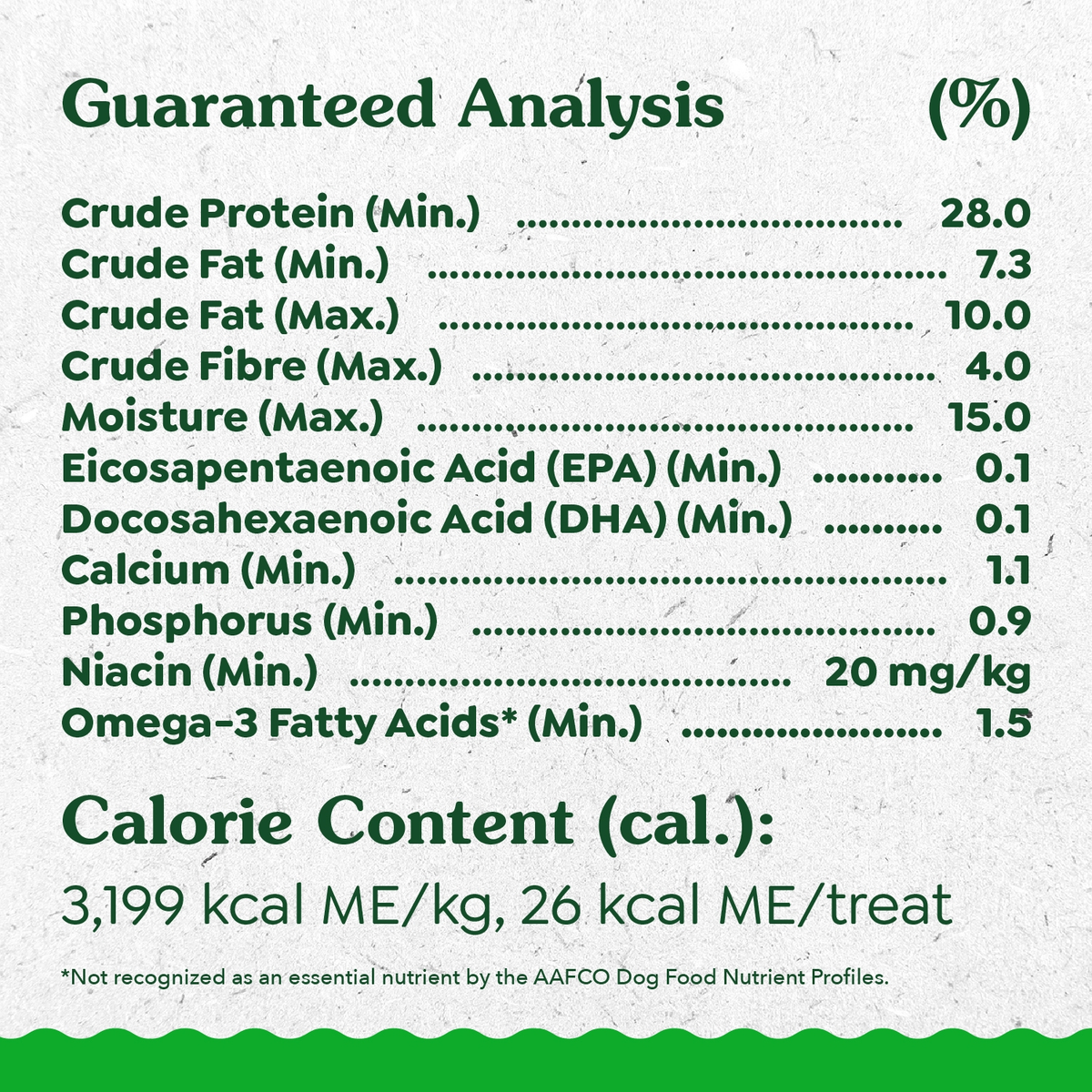 Greenies Puppy Teenie Dental Care Dog Treats - Guaranteed analysis and calorie content - PetMax Canada