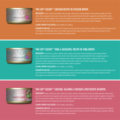 Tiki Cat Silver Variety Pack Wet Cat Food - Product Highlights 1 - Tiki Cat - PetMax Canada