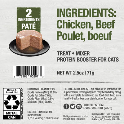 Pure Bites 100% Pure Chicken And Beef Topper for Cats