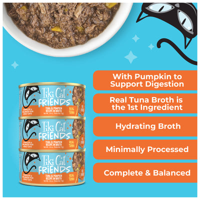 Tiki Cat Aloha Friends Tuna & Pumpkin Recipe in Broth Wet Cat Food - Product Highlights 3 - Tiki Cat - PetMax Canada