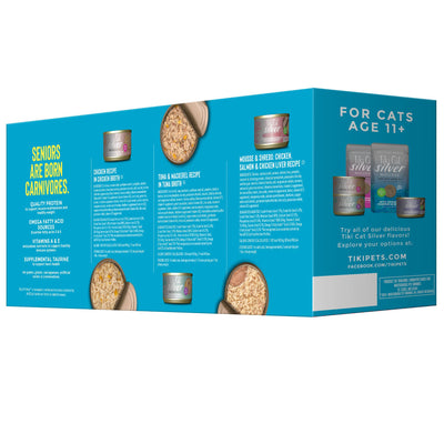 Tiki Cat Silver Variety Pack Wet Cat Food - Back of Pack Nutrition Info - Tiki Cat - PetMax Canada