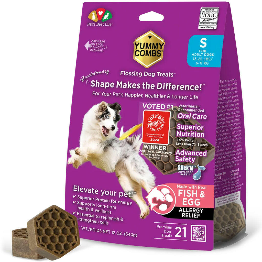 Yummy Combs Vet Approved Dental Fish & Egg Dog Treats - Dog Treats - Yummy Combs - PetMax Canada