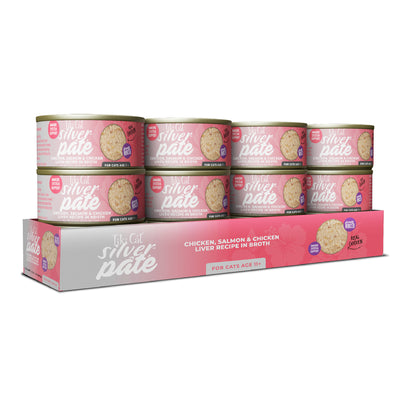 Tiki Cat Silver Pâté Chicken, Salmon & Chicken Liver Recipe in Broth Wet Cat Food - Case of 12 - Tiki Cat - PetMax Canada