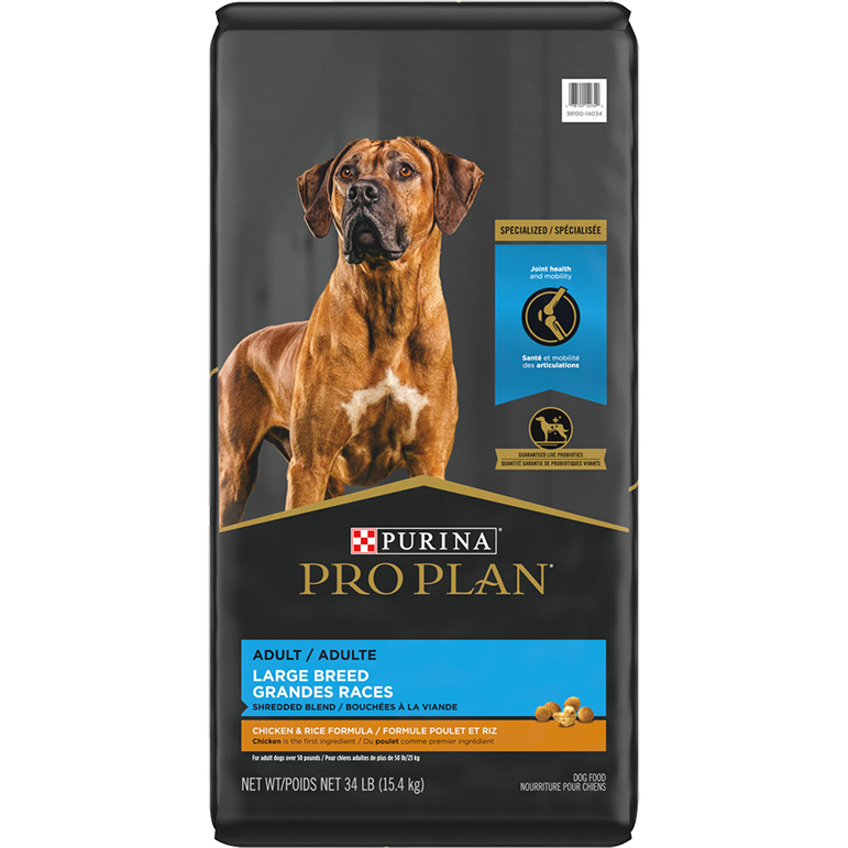 Purina Pro Plan Joint Health Large Breed Dog Food Shredded Blend Chicken & Rice Formula  Dog Food  | PetMax Canada
