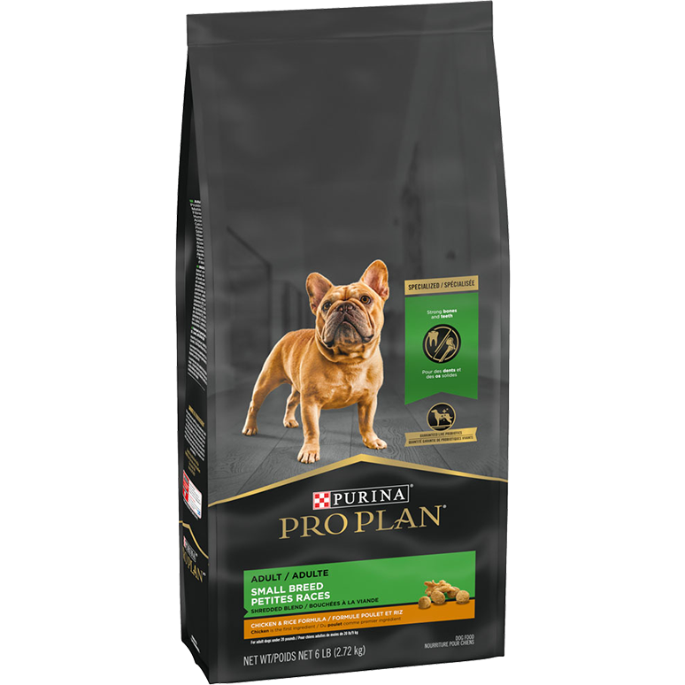 Purina Pro Plan Small Breed Dog Food With Probiotics Shredded Blend Chicken & Rice Formula  Dog Food  | PetMax Canada