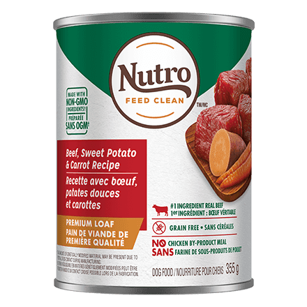 Nutro Canned Dog Food Premium Loaf Beef, Sweet Potato, & Carrot Recipe  Canned Dog Food  | PetMax Canada