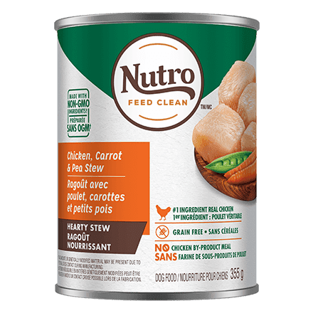 Nutro Canned Dog Food Cuts In Gravy Tender Chicken, Carrot & Pea Stew  Canned Dog Food  | PetMax Canada