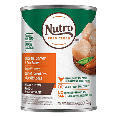 Nutro Canned Dog Food Cuts In Gravy Tender Chicken, Carrot & Pea Stew  Canned Dog Food  | PetMax Canada