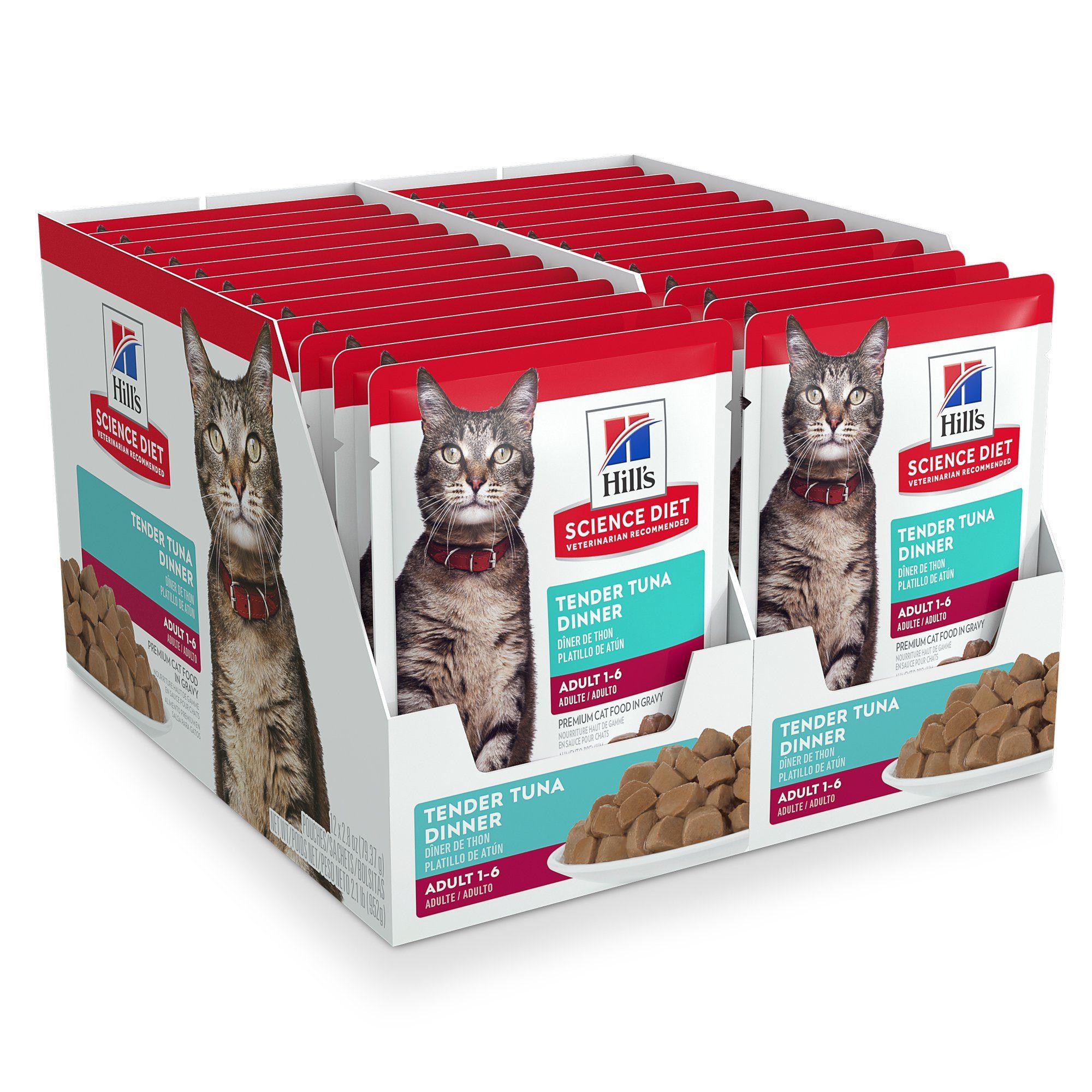 Hill's Science Diet Adult Wet Cat Food, Tuna, 79g pouch - 79g - Canned Cat Food - Hill's Science Diet - PetMax Canada