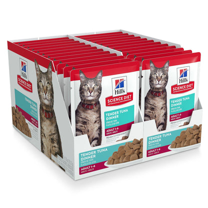 Hill's Science Diet Adult Wet Cat Food, Tuna, 79g pouch - 79g - Canned Cat Food - Hill's Science Diet - PetMax Canada