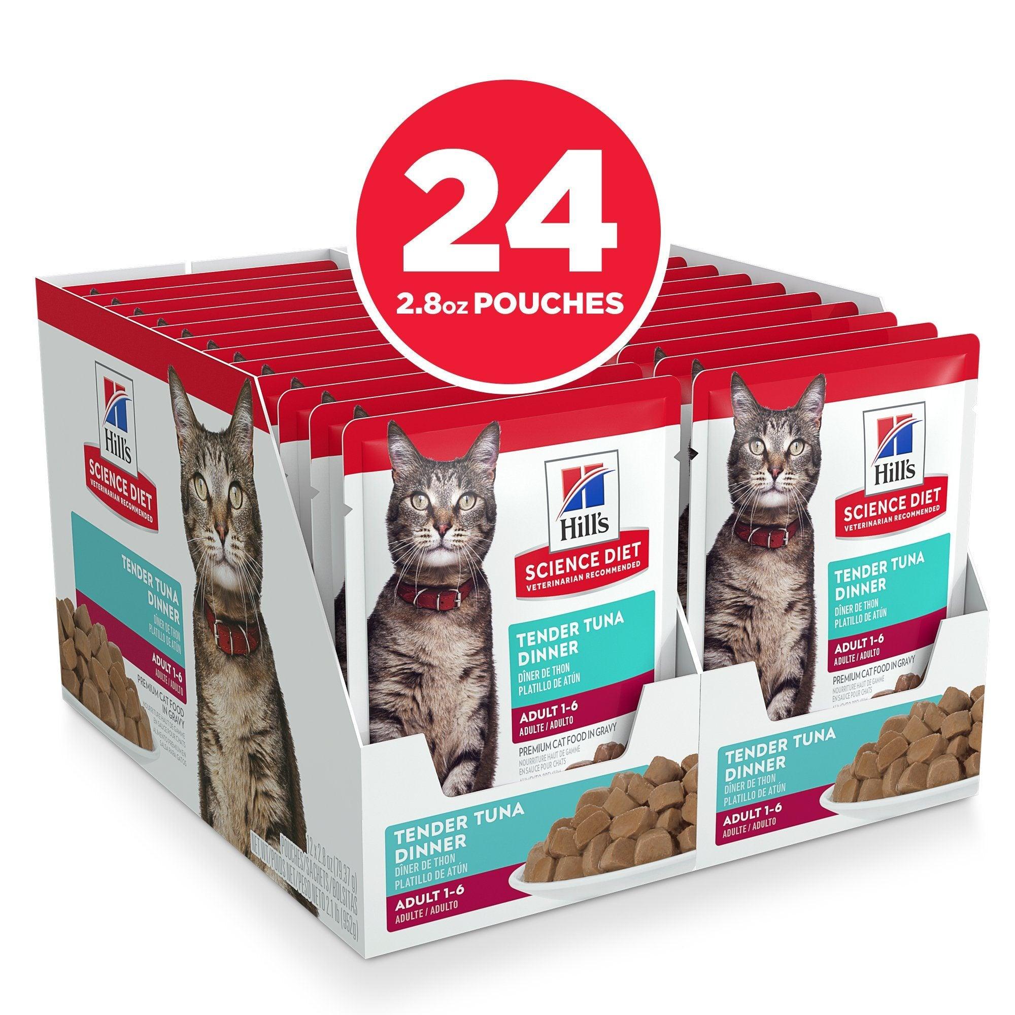 Hill's Science Diet Adult Wet Cat Food, Tuna, 79g pouch - 79g - Canned Cat Food - Hill's Science Diet - PetMax Canada