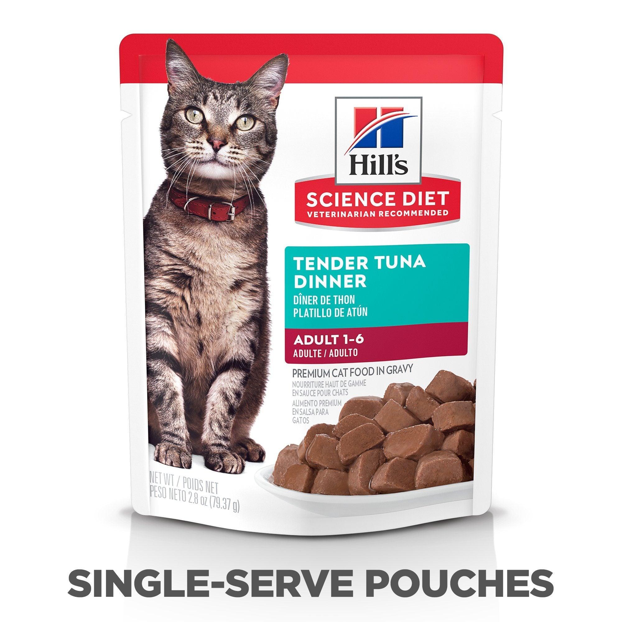 Hill's Science Diet Adult Wet Cat Food, Tuna, 79g pouch - 79g - Canned Cat Food - Hill's Science Diet - PetMax Canada