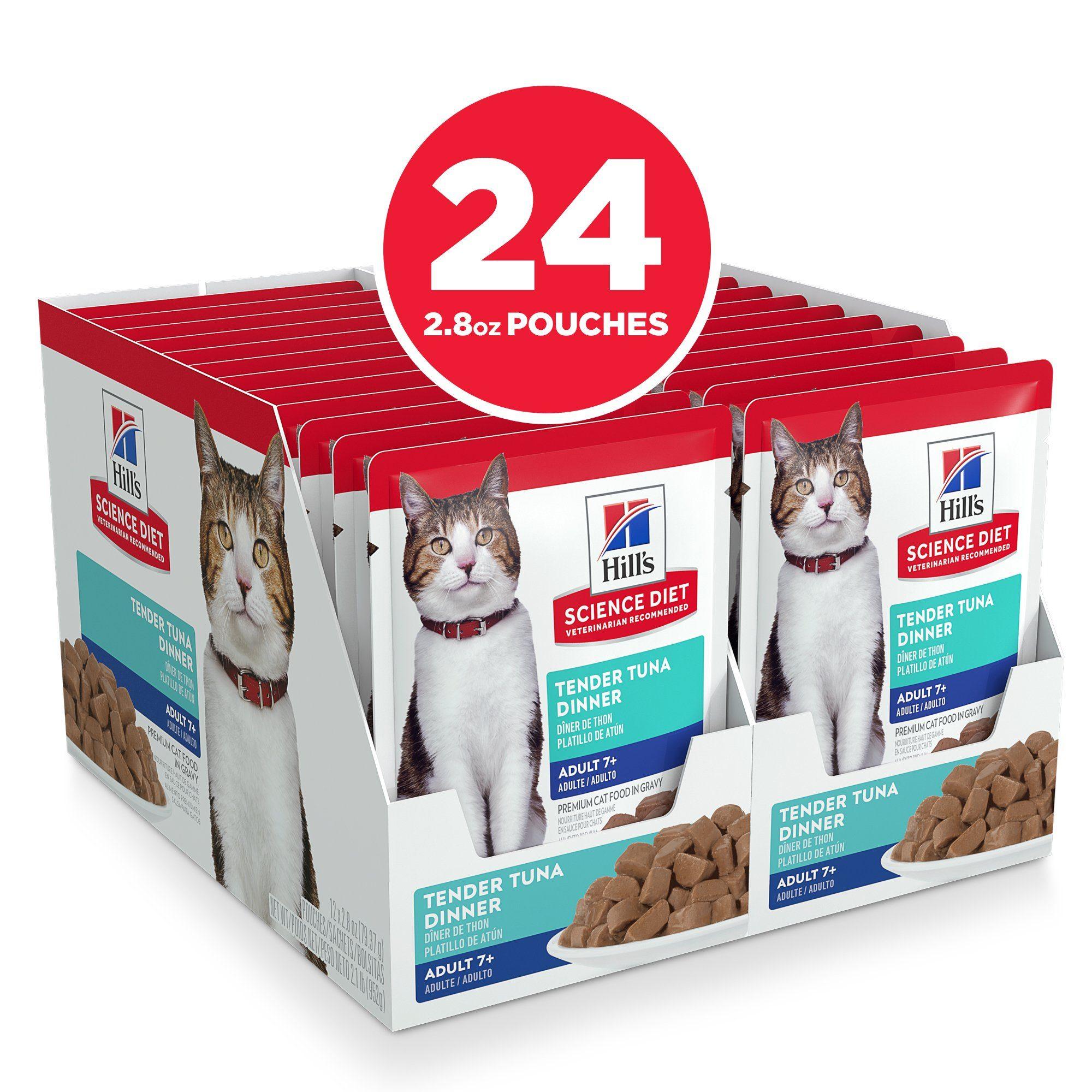 Hill's Science Diet Senior 7+ Wet Cat Food, Tuna, 79g pouch - 79g - Canned Cat Food - Hill's Science Diet - PetMax Canada