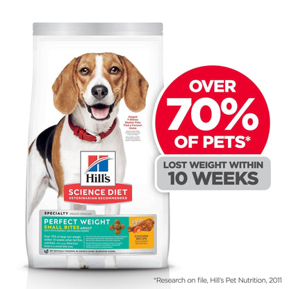 Hill's Science Diet Adult Perfect Weight Small Bites Dry Dog Food, Chicken Recipe - 1.8 Kg - Dog Food - Hill's Science Diet - PetMax Canada