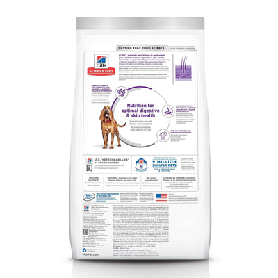 Hill's Science Diet Adult Sensitive Stomach & Skin Large Breed Dry Dog Food, Chicken Recipe, 13.6 Kg Bag - 13.6 Kg - Dog Food - Hill's Science Diet - PetMax Canada