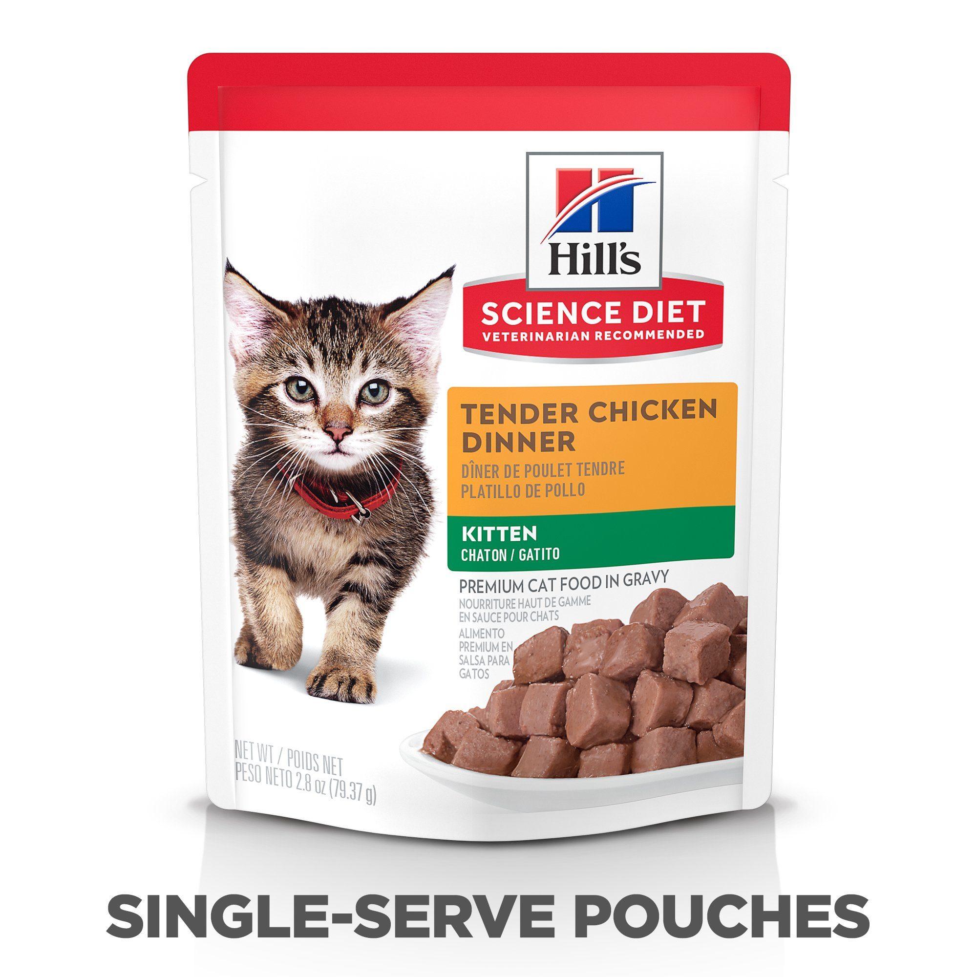 Hill's Science Diet Kitten Wet Cat Food, Chicken, 79g pouch - 79g pouch - Canned Cat Food - Hill's Science Diet - PetMax Canada