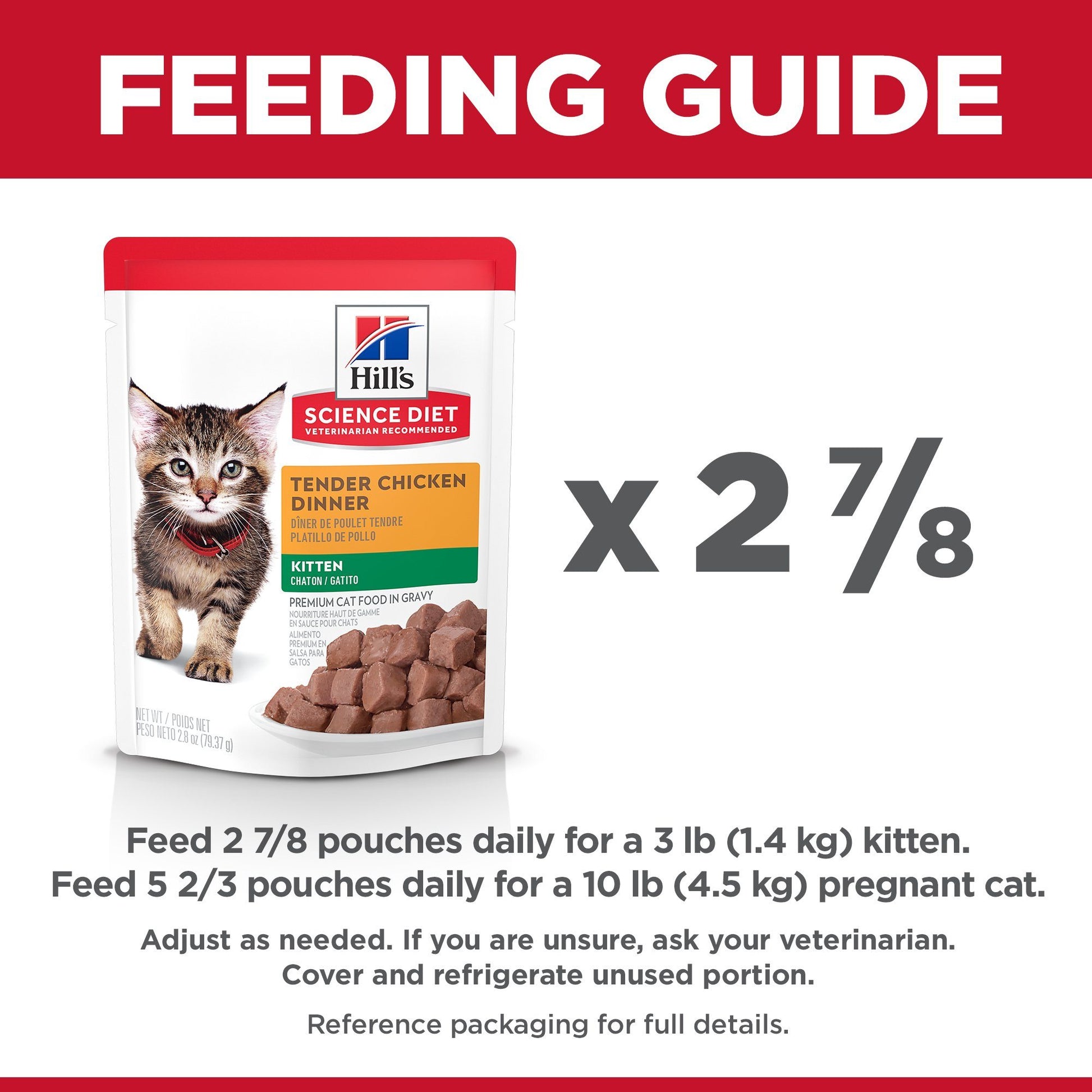 Hill's Science Diet Kitten Wet Cat Food, Chicken, 79g pouch  Canned Cat Food  | PetMax Canada