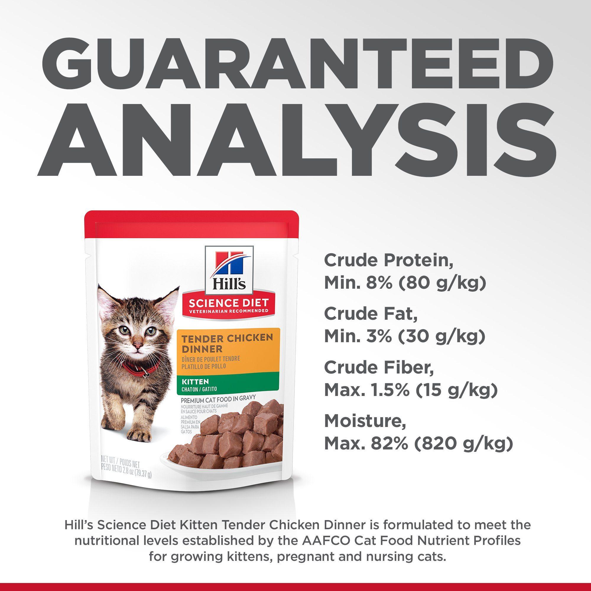 Hill's Science Diet Kitten Wet Cat Food, Chicken, 79g pouch - 79g pouch - Canned Cat Food - Hill's Science Diet - PetMax Canada