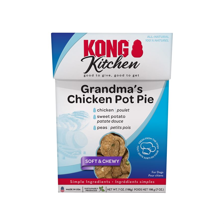 Kong Kitchen Soft & Chewy Grandmas Chicken Pot Pie Dog Treats  Dog Treats  | PetMax Canada