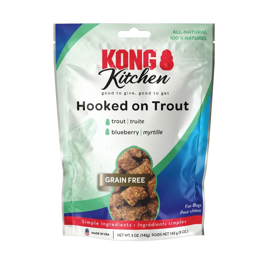 Kong Kitchen Grain Free Hooked On Trout Dog Treats  Dog Treats  | PetMax Canada