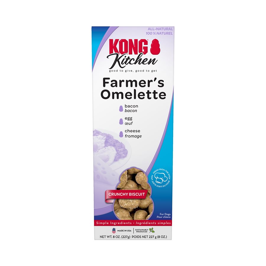 Kong Kitchen Crunchy Biscuit Farmers Omelette Dog Treats  Dog Treats  | PetMax Canada