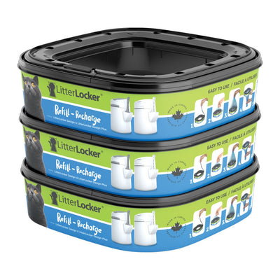 Litter Locker Design Plus Refill 3 Pack Cat Litter Pans 3 Pack | PetMax Canada
