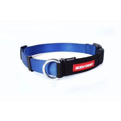 EZYDog Checkmate Dog Collar Blue - Medium: 13" - 18" - Dog Collars - EZYDog - PetMax Canada