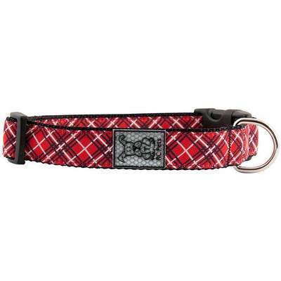 RC Adjustable Dog Collar Pattern Red Tartan  Dog Collars  | PetMax Canada