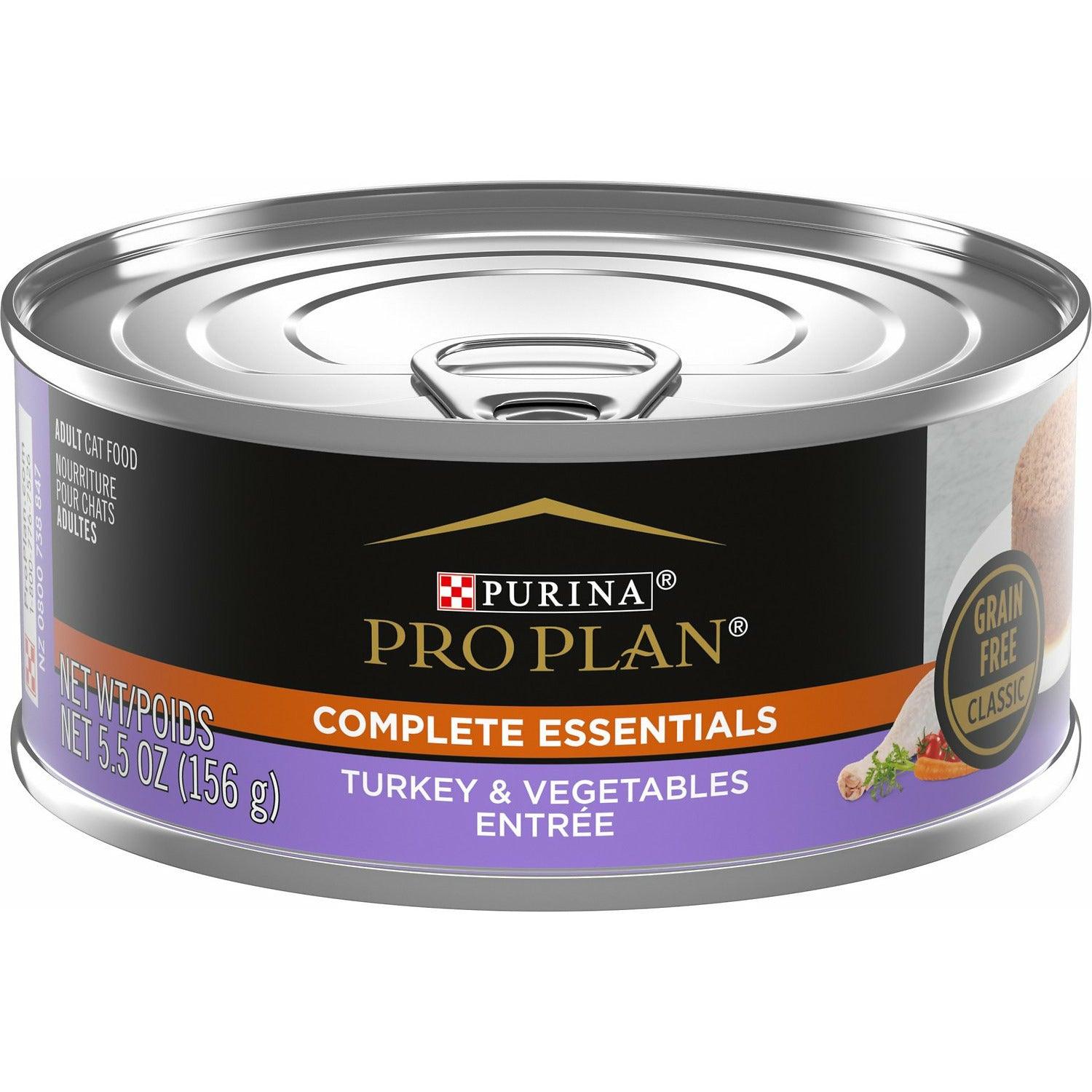 Purina Pro Plan Complete Essentials Turkey & Vegetables Entree Canned Cat Food - 156g - Canned Cat Food - Purina Pro Plan - PetMax Canada