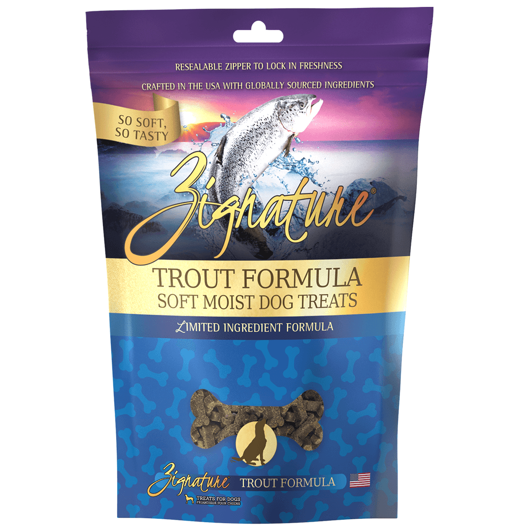 Zignature Trout Formula Soft Moist Treats for Dogs - 113g - Dog Treats - Zignature Pet Food - PetMax Canada