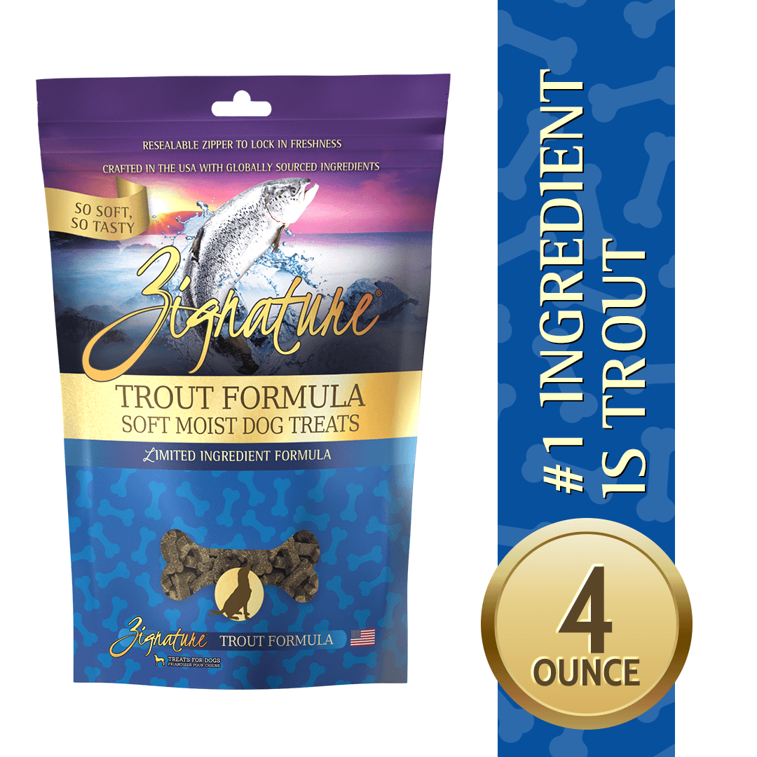 Zignature Trout Formula Soft Moist Treats for Dogs - 113g - Dog Treats - Zignature Pet Food - PetMax Canada