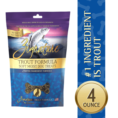 Zignature Trout Formula Soft Moist Treats for Dogs - 113g - Dog Treats - Zignature Pet Food - PetMax Canada
