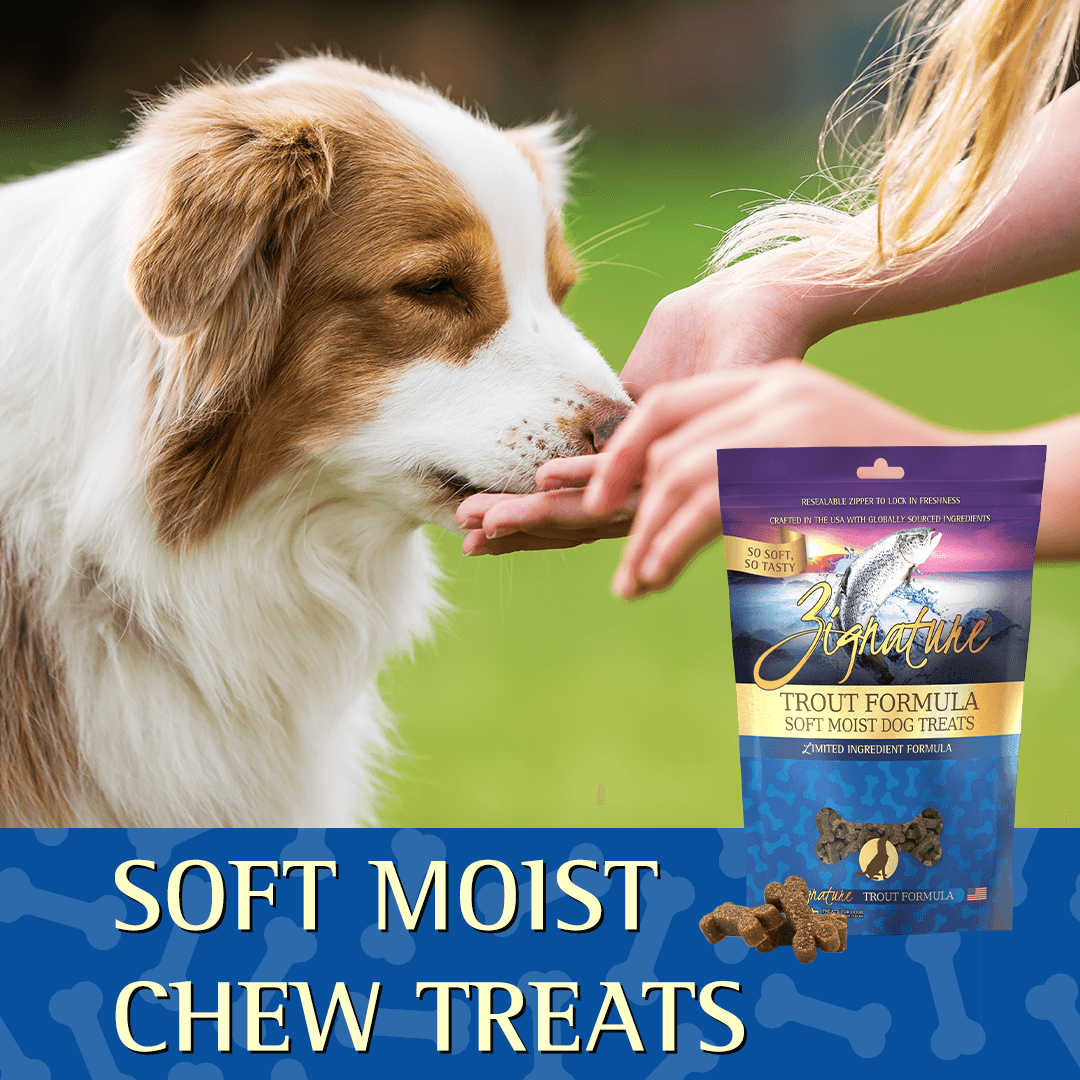 Zignature Trout Formula Soft Moist Treats for Dogs  Dog Treats  | PetMax Canada