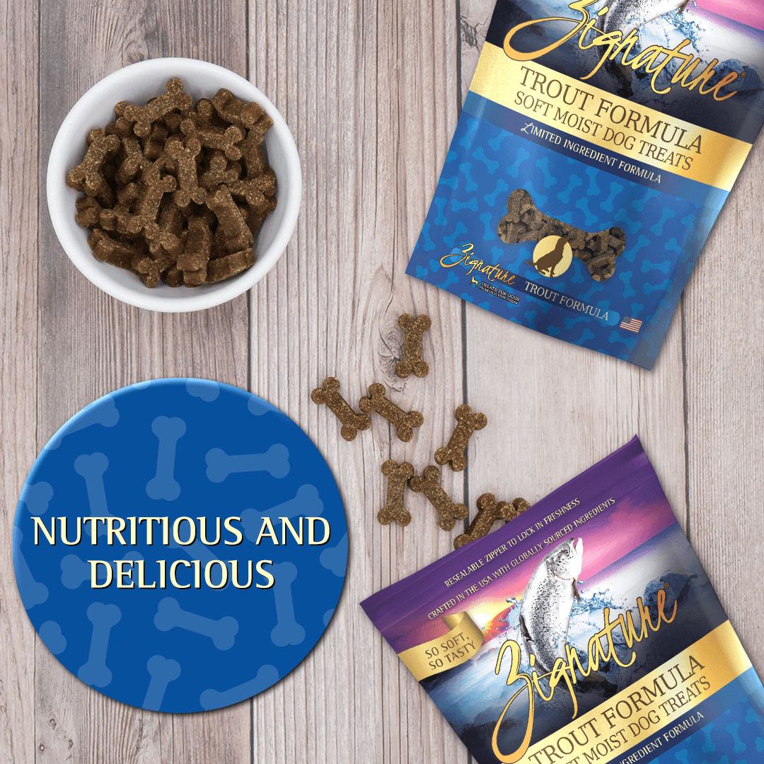 Zignature Trout Formula Soft Moist Treats for Dogs - 113g - Dog Treats - Zignature Pet Food - PetMax Canada