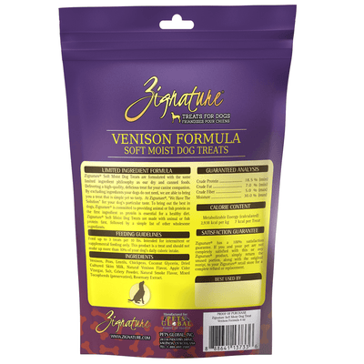 Zignature Venison Formula Soft Moist Treats for Dogs - 113g - Dog Treats - Zignature Pet Food - PetMax Canada