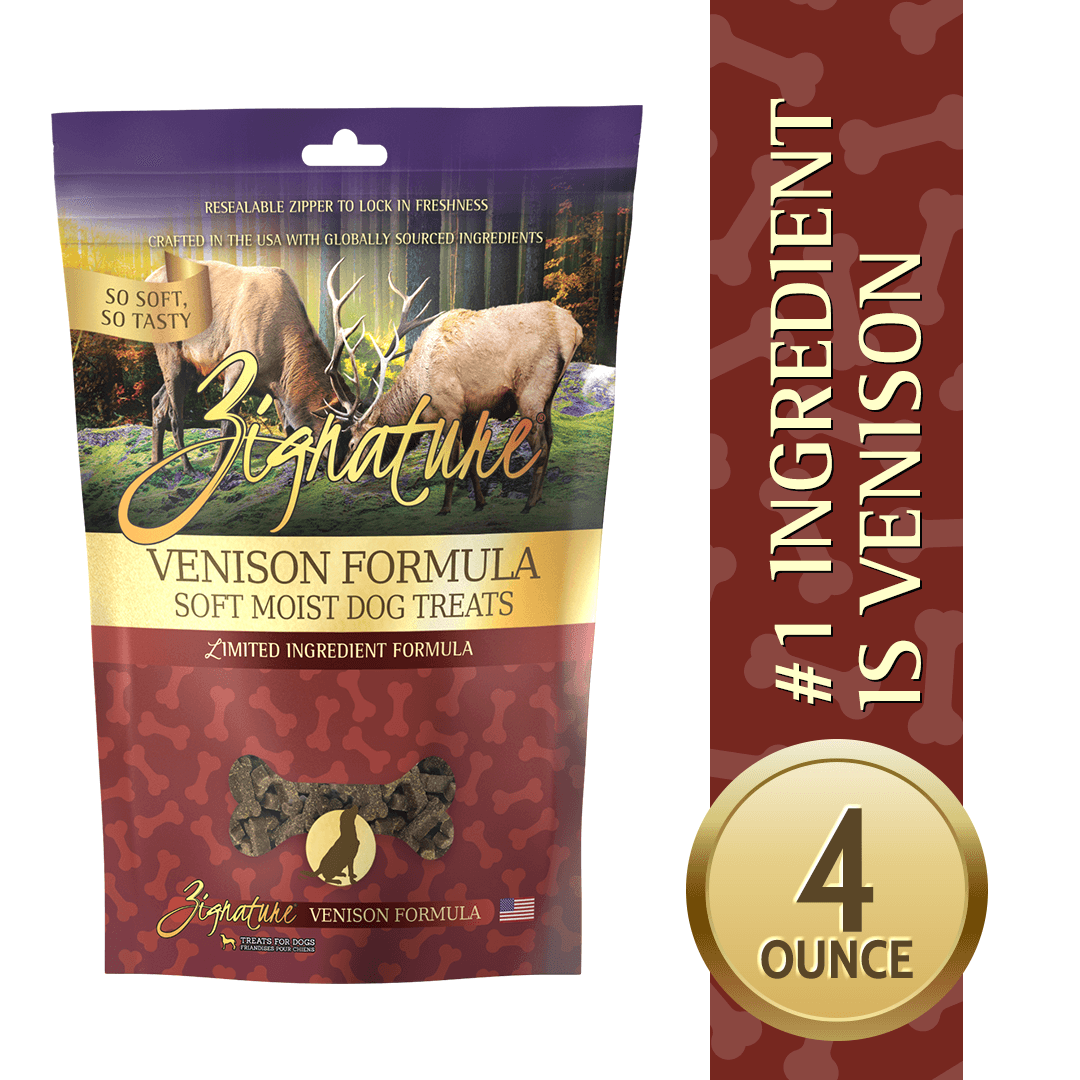 Zignature Venison Formula Soft Moist Treats for Dogs  Dog Treats  | PetMax Canada