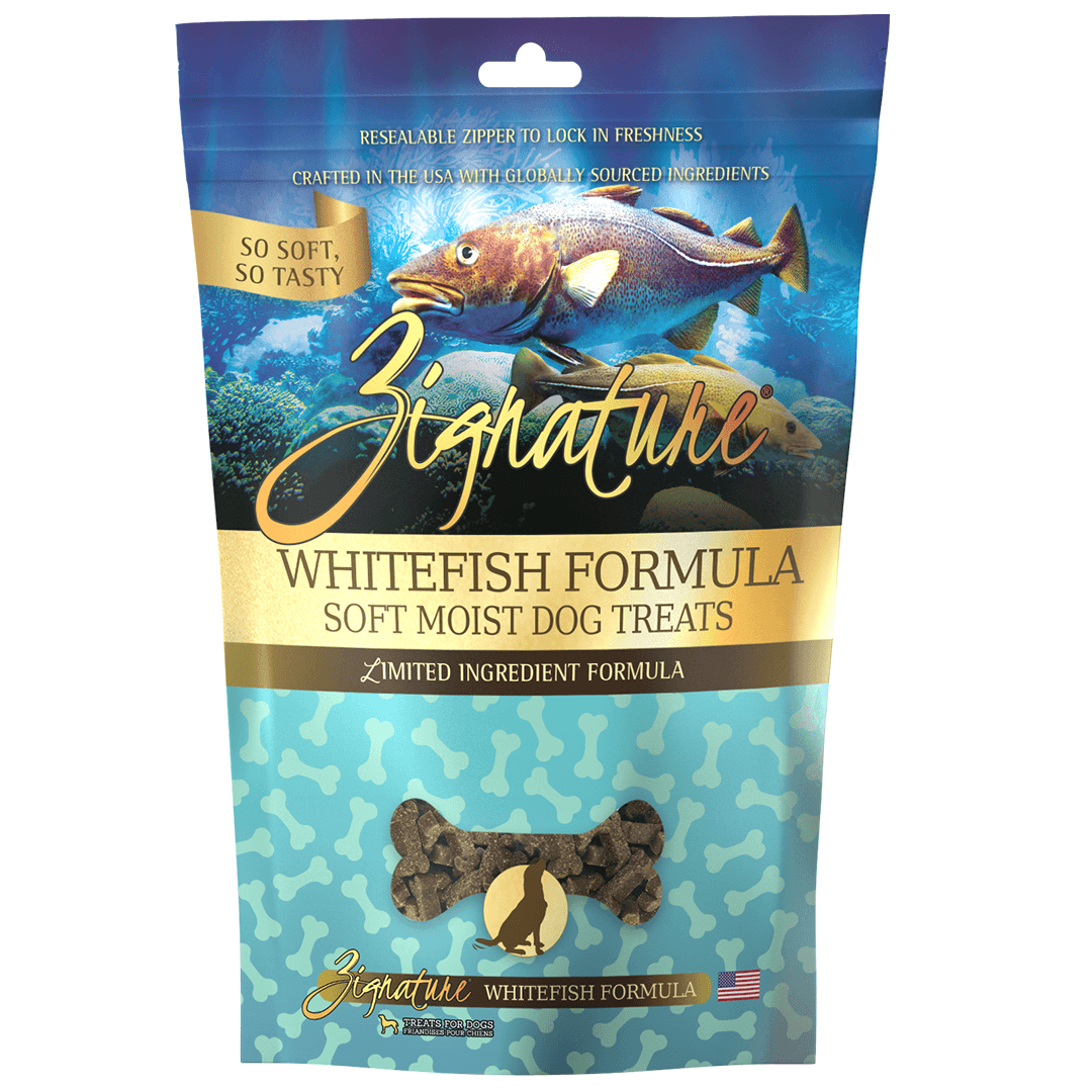 Zignature Whitefish Formula Soft Moist Treats for Dogs  Dog Treats  | PetMax Canada