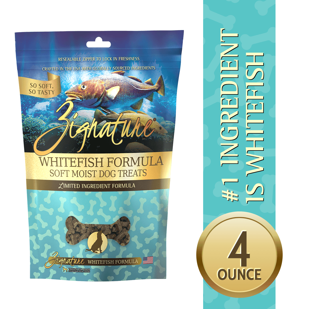 Zignature Whitefish Formula Soft Moist Treats for Dogs  Dog Treats  | PetMax Canada